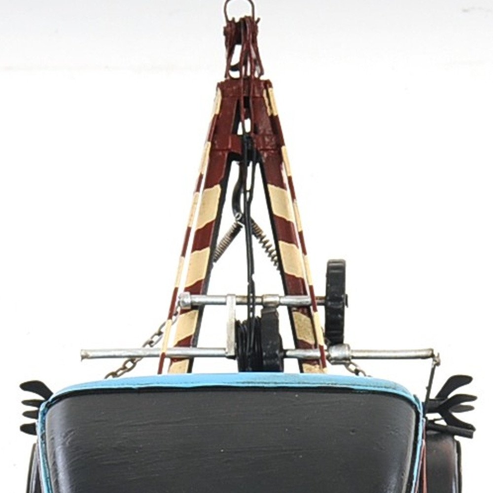 6" Blue And Black Metal Hand Painted Model Car