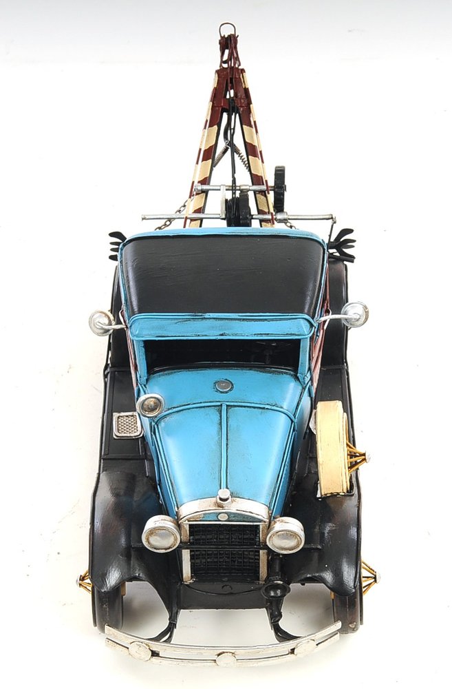 6" Blue And Black Metal Hand Painted Model Car
