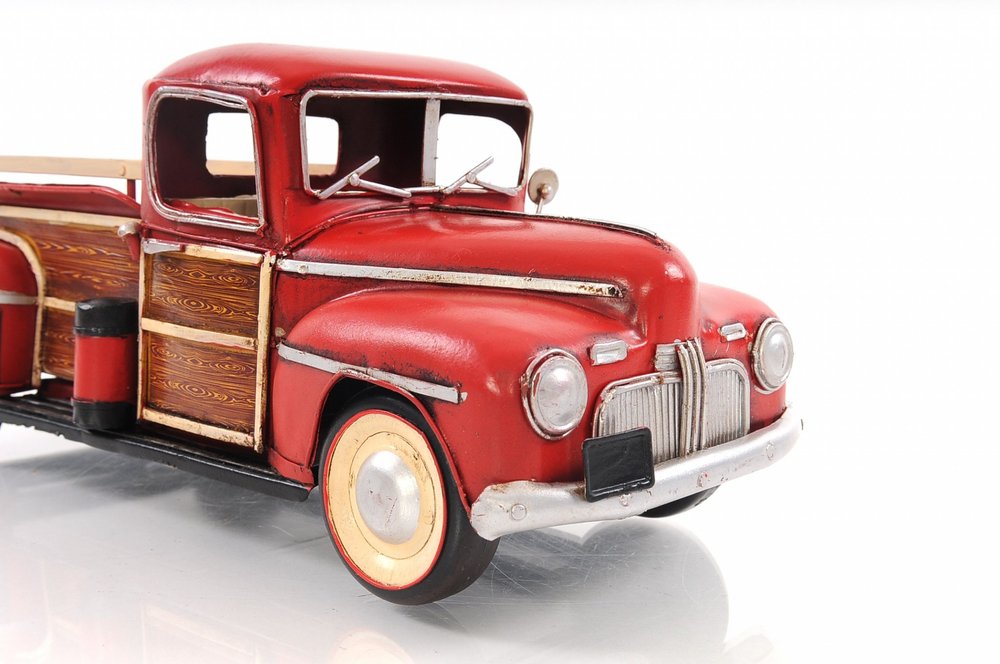 6" Red Metal Hand Painted Model Car