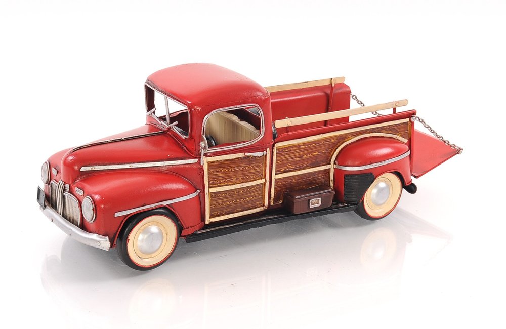 6" Red Metal Hand Painted Model Car