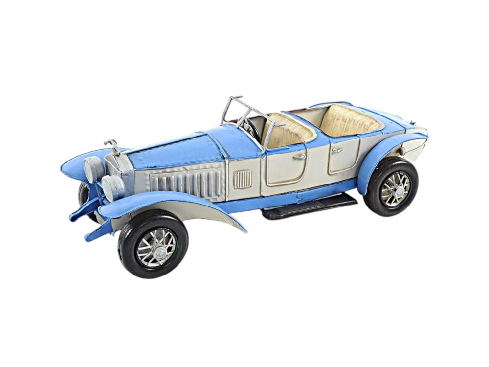 4" White Metal Hand Painted Model Car