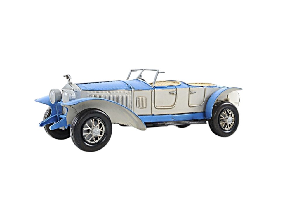 4" White Metal Hand Painted Model Car