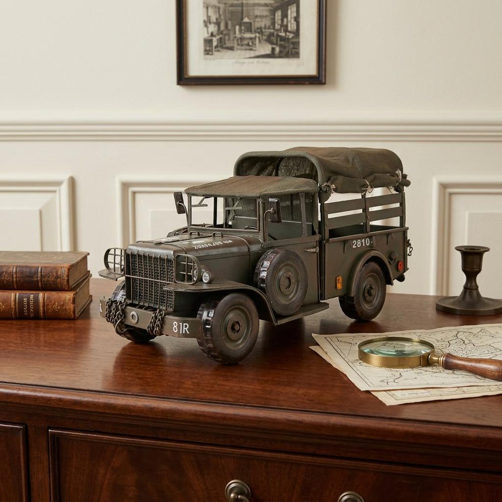 7" Green Metal Hand Painted Model Car
