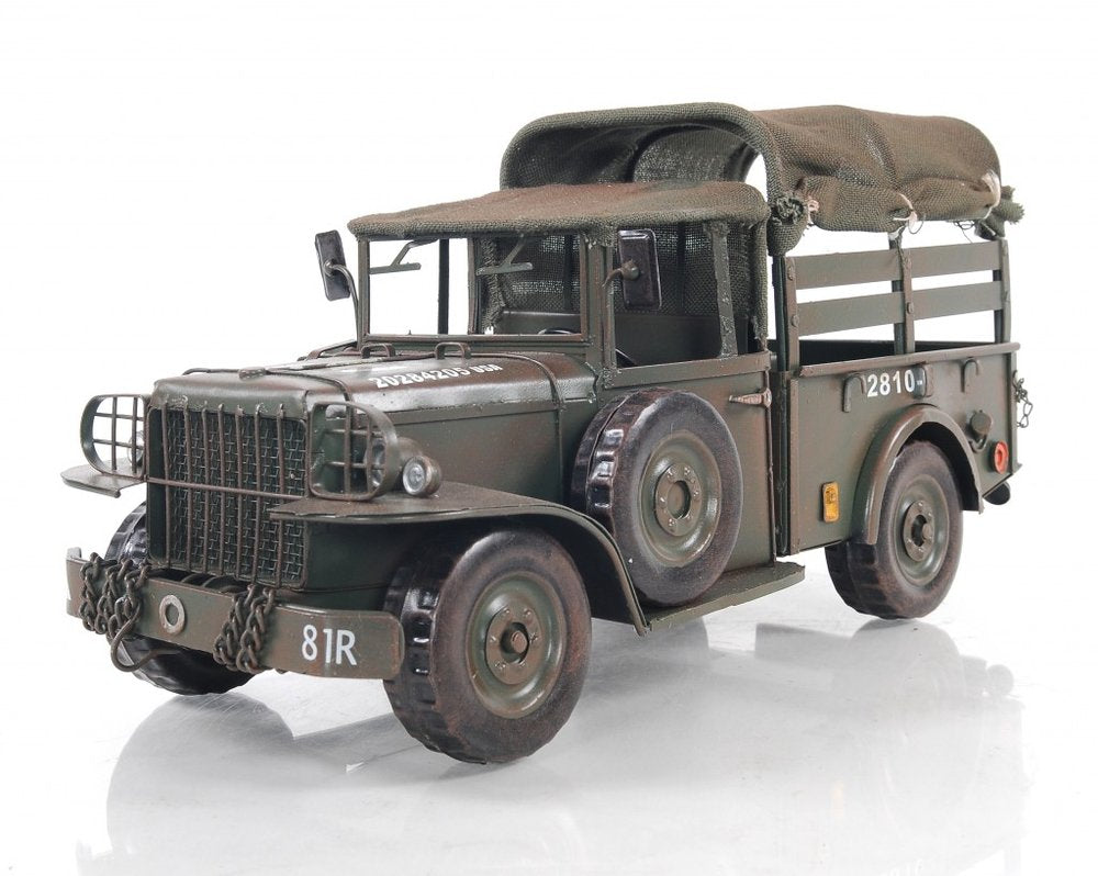 7" Green Metal Hand Painted Model Car