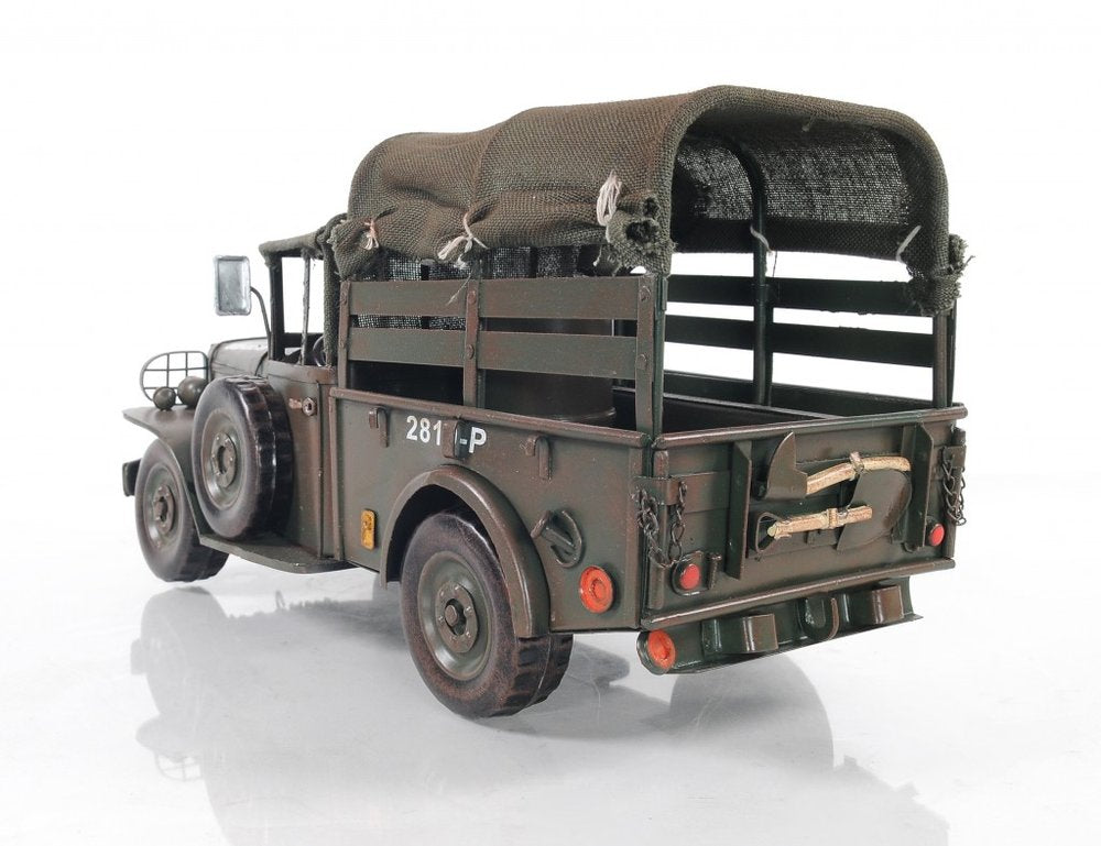 7" Green Metal Hand Painted Model Car