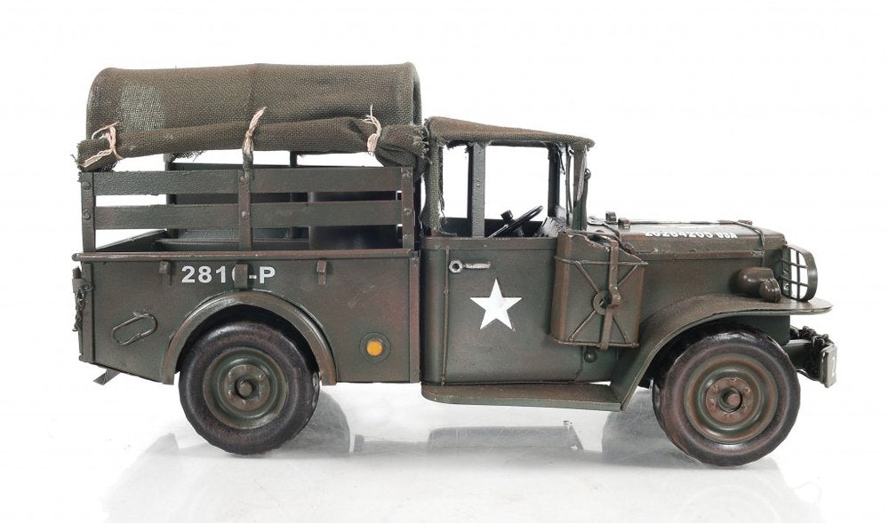 7" Green Metal Hand Painted Model Car