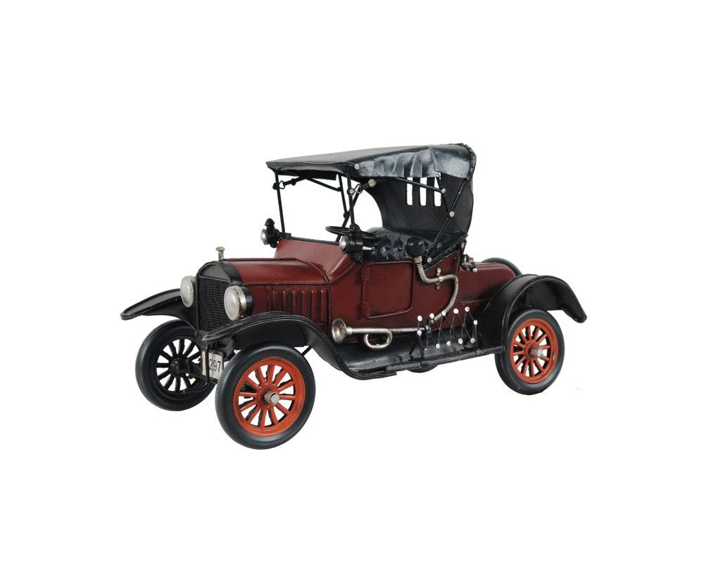 7" Red Metal Hand Painted Model Car
