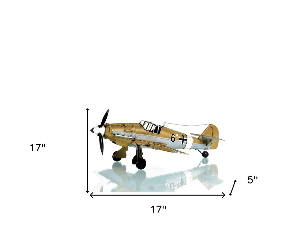 c1935 Messerschmitt BF 109 Fighter Sculpture on a white background
