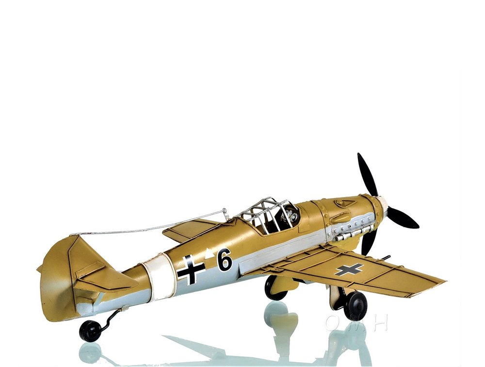 c1935 Messerschmitt BF 109 Fighter Sculpture on a white background