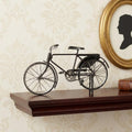 5" Gray Metal Hand Painted Bicycle Sculpture