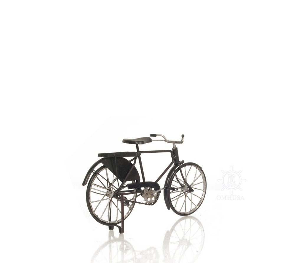 5" Gray Metal Hand Painted Bicycle Sculpture