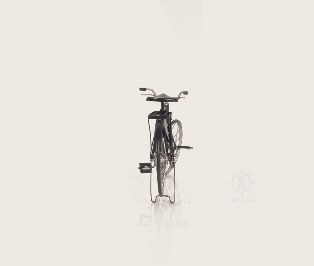 5" Gray Metal Hand Painted Bicycle Sculpture