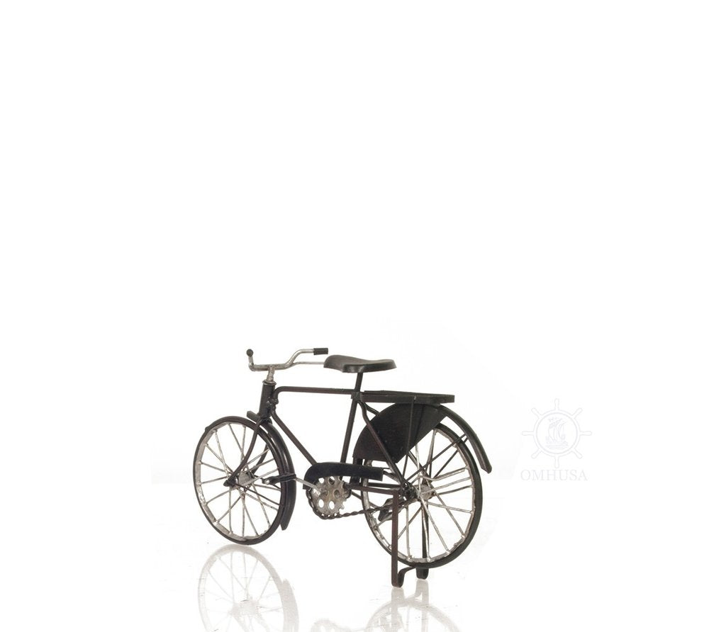 5" Gray Metal Hand Painted Bicycle Sculpture