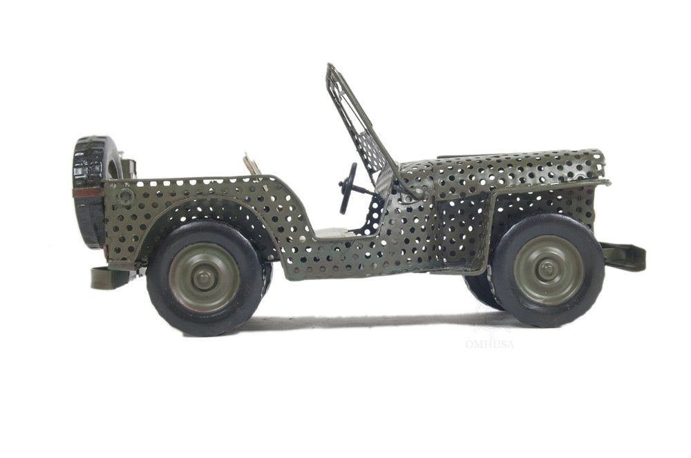 7" Green Metal Hand Painted Model Car