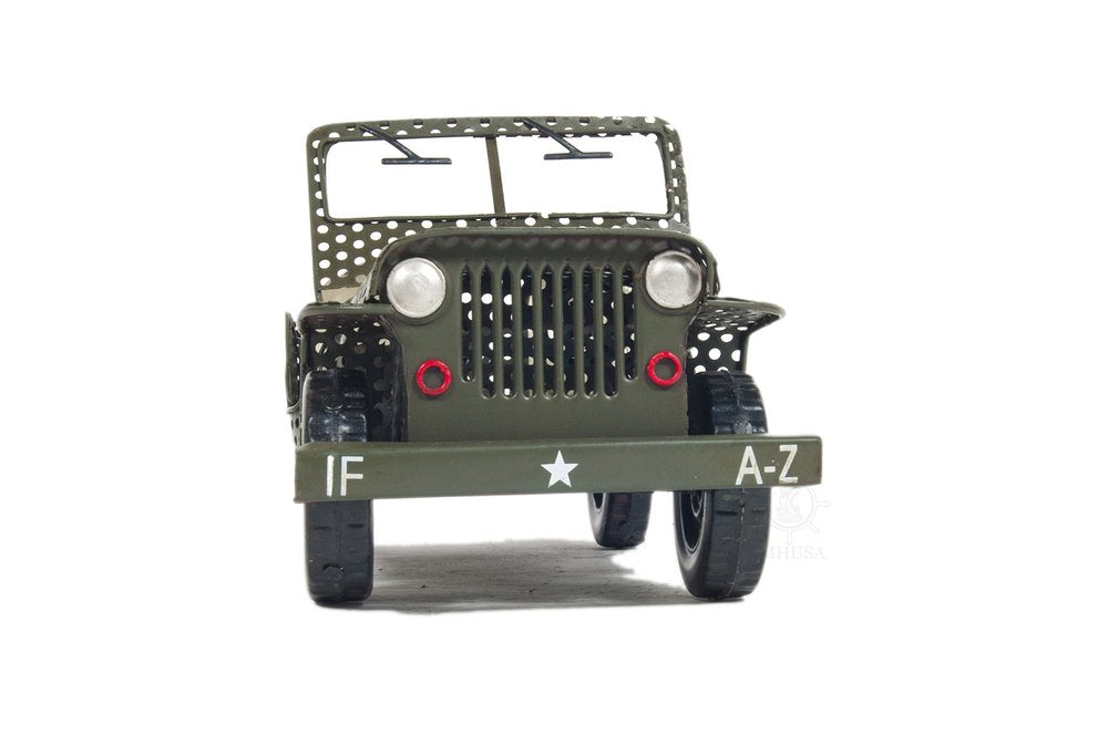 7" Green Metal Hand Painted Model Car