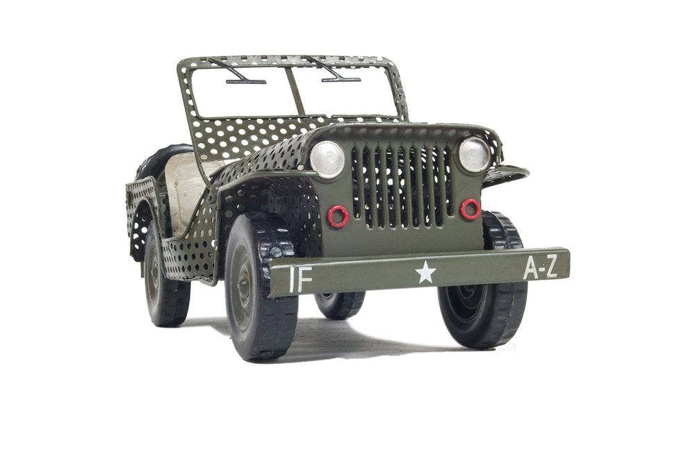 7" Green Metal Hand Painted Model Car