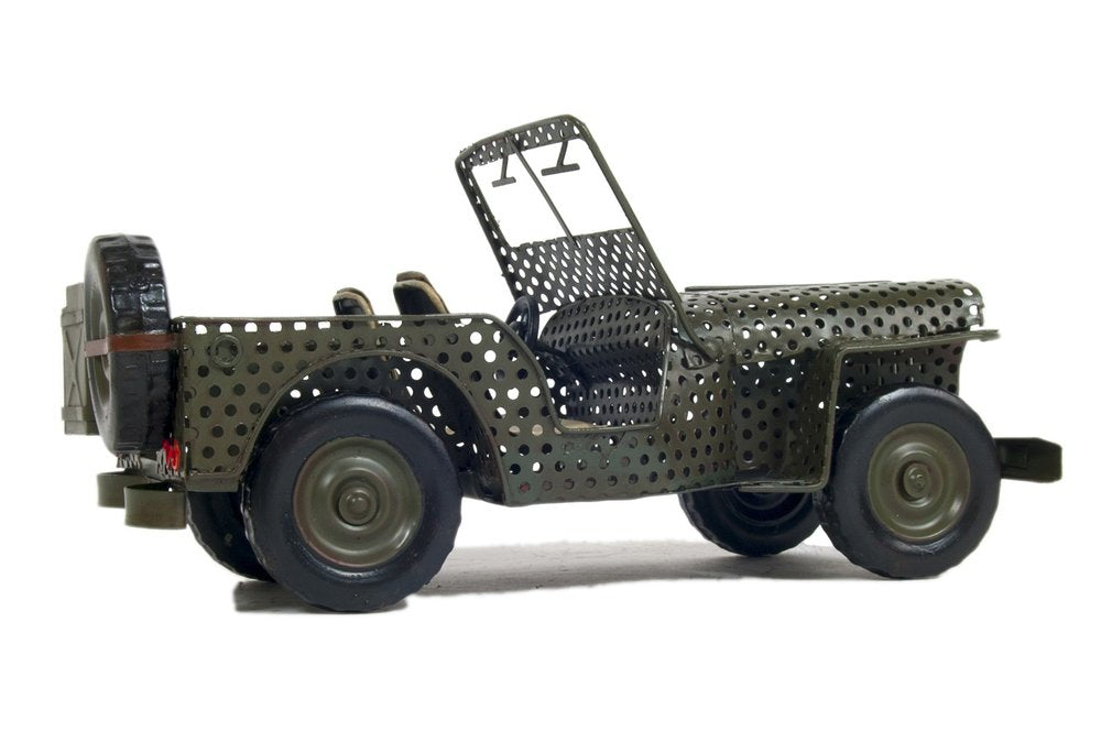 7" Green Metal Hand Painted Model Car
