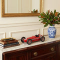 6" Red Metal Hand Painted Model Car Tabletop Sculpture