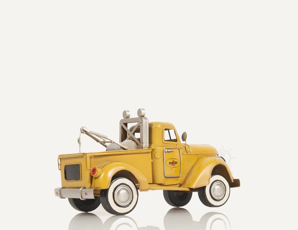 7" Yellow Metal Hand Painted Model Car