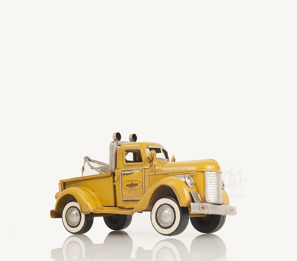 7" Yellow Metal Hand Painted Model Car