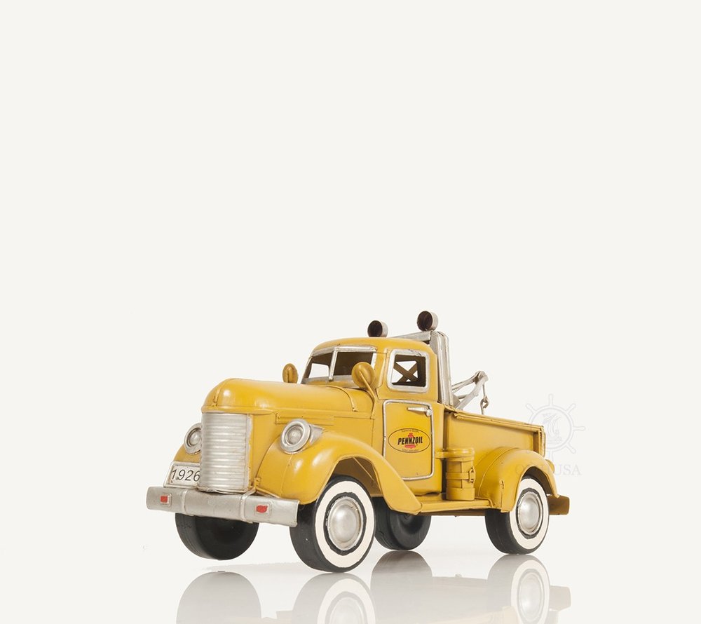 7" Yellow Metal Hand Painted Model Car