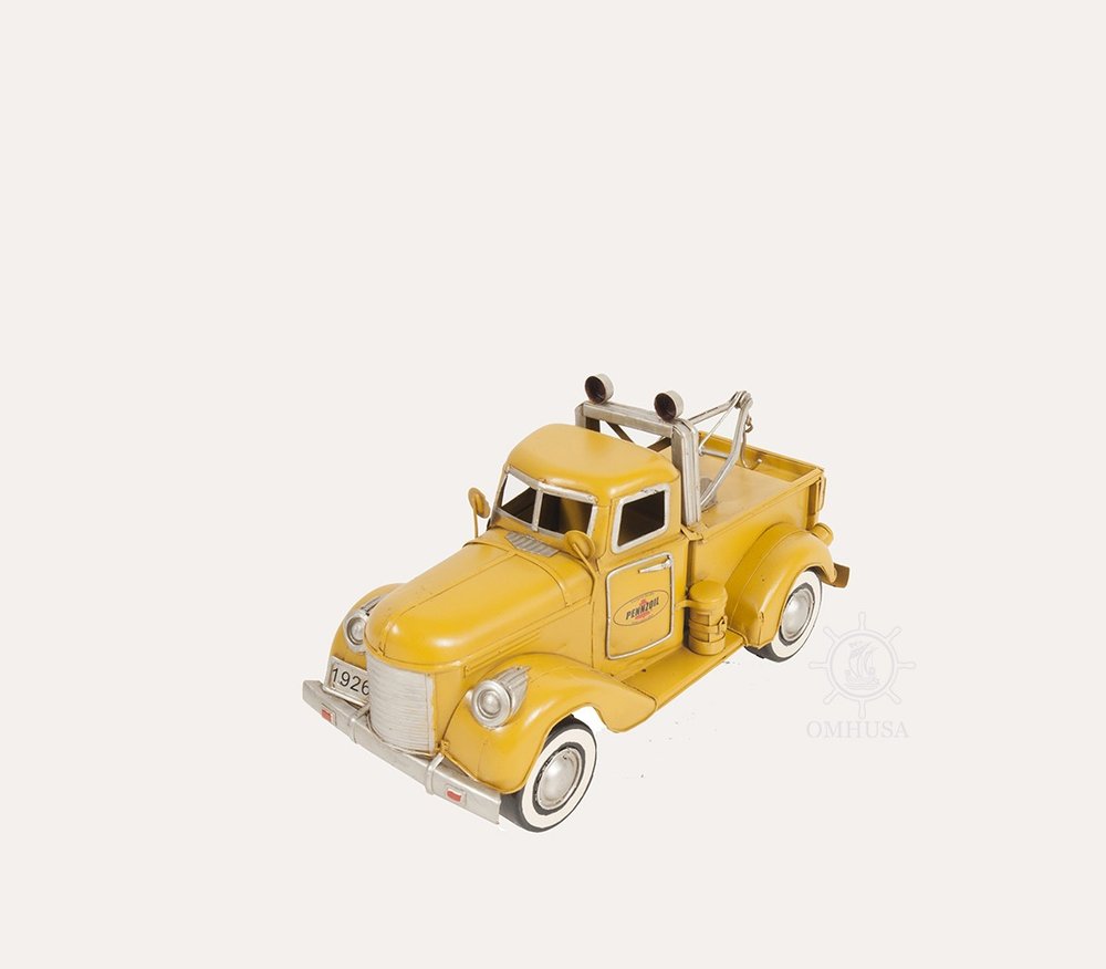 7" Yellow Metal Hand Painted Model Car