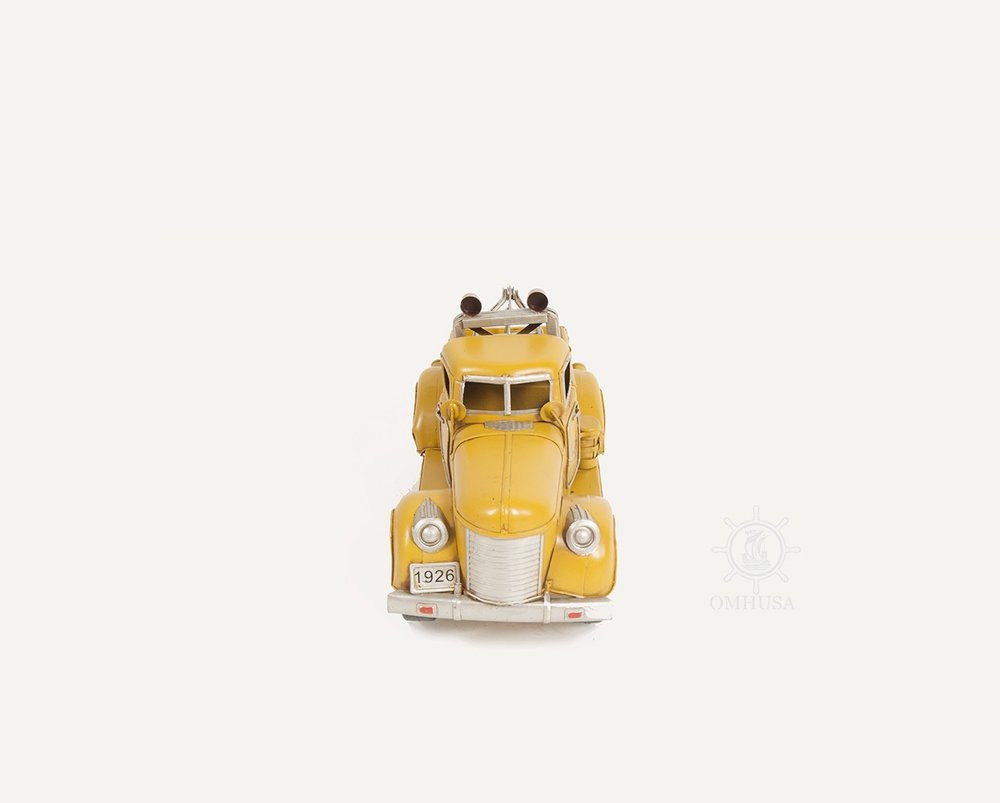 7" Yellow Metal Hand Painted Model Car
