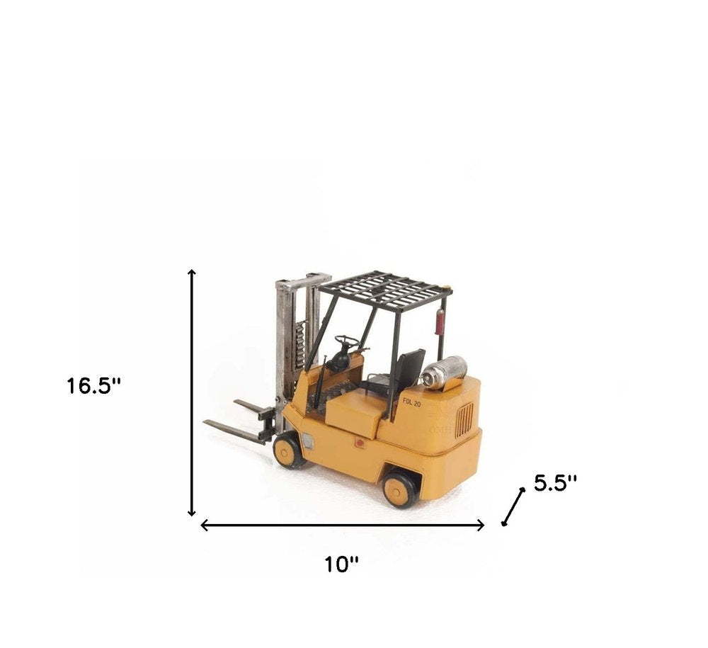 Propane Forklift Sculpture on a white background
