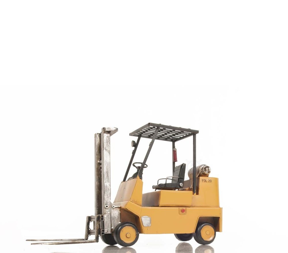 Propane Forklift Sculpture on a white background