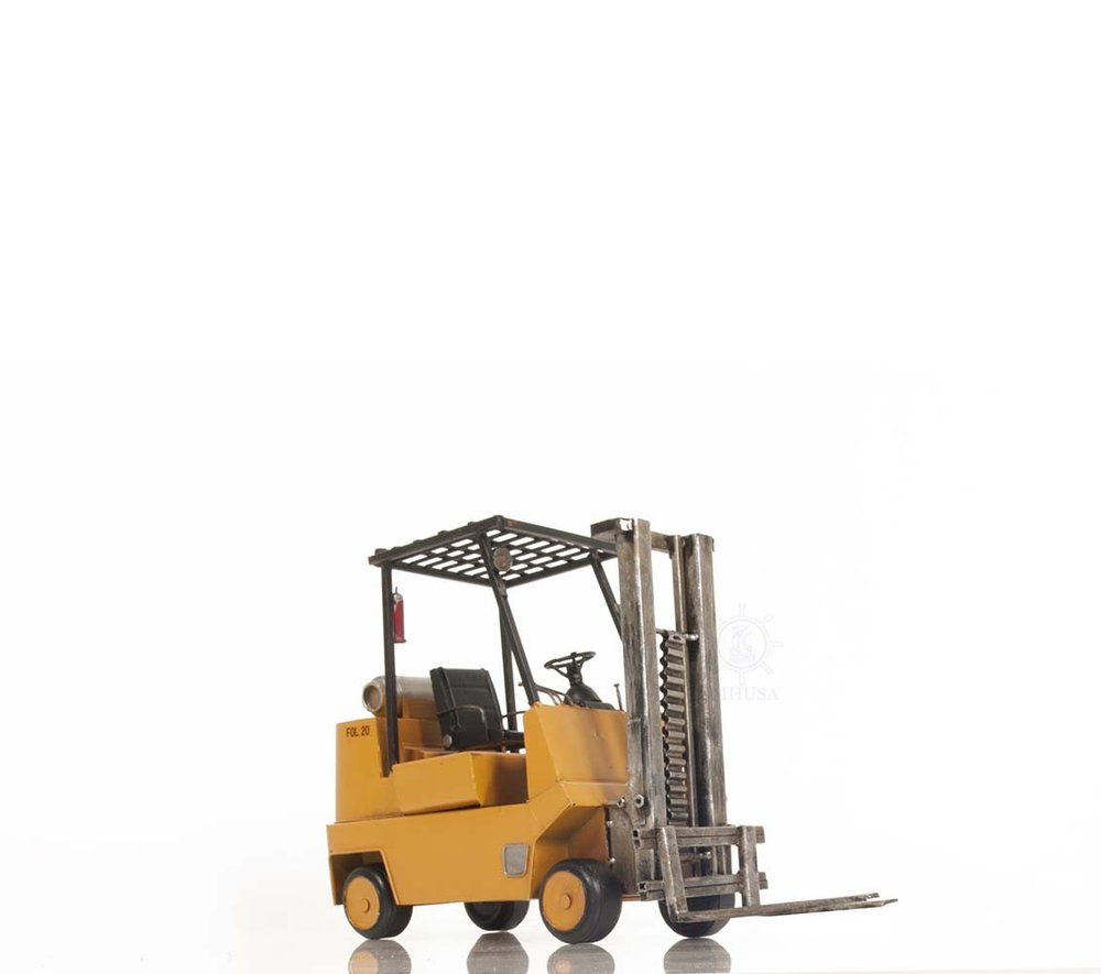 Propane Forklift Sculpture on a white background