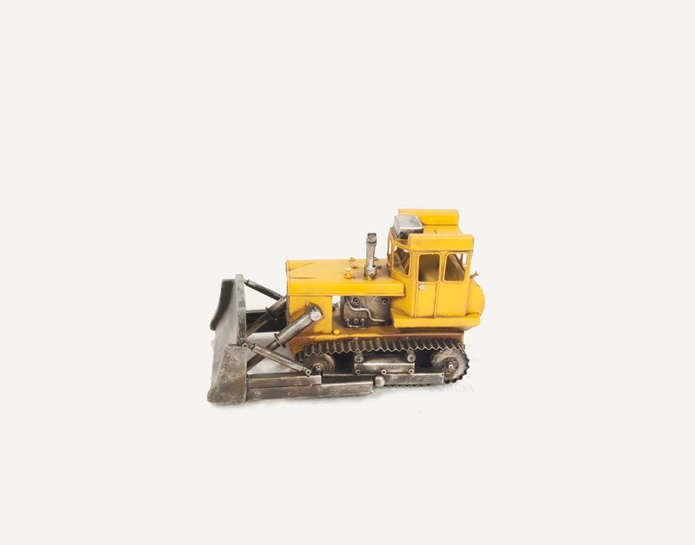 7" Yellow Metal Hand Painted Model Car