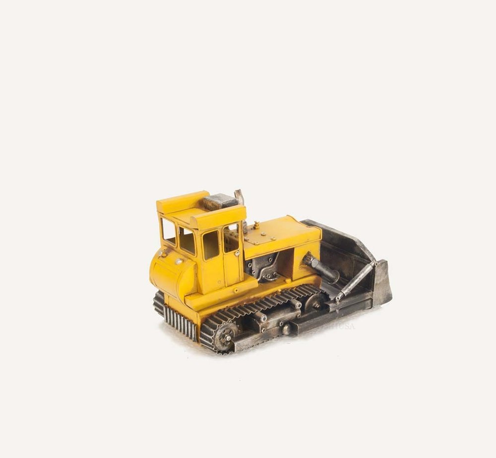 7" Yellow Metal Hand Painted Model Car
