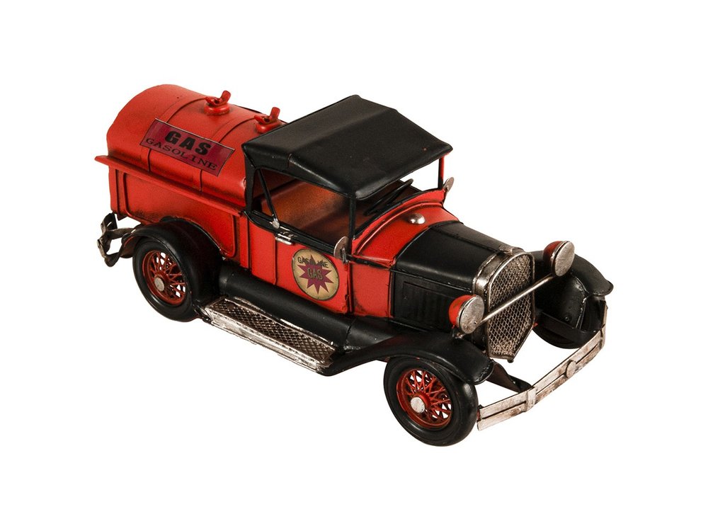 5" Red And Black Metal Hand Painted Model Car