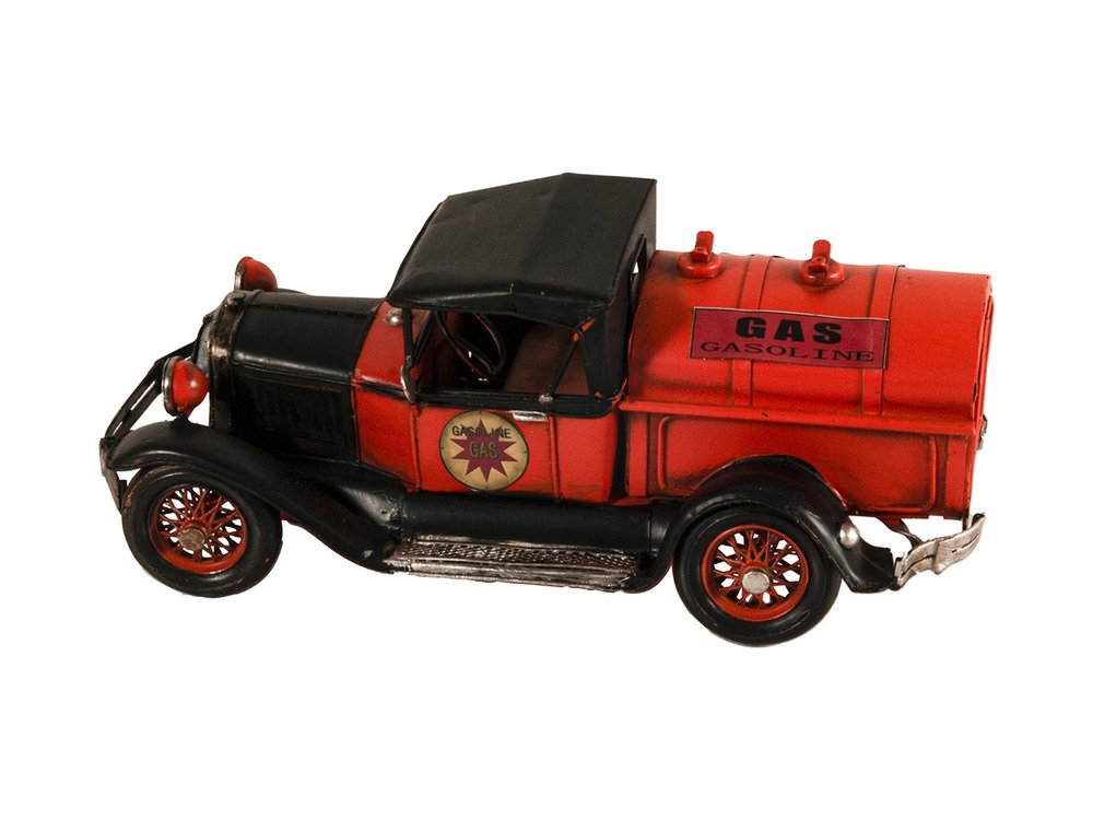 5" Red And Black Metal Hand Painted Model Car