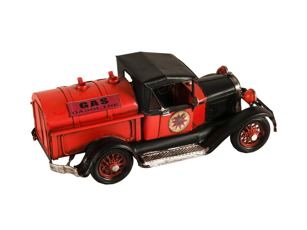 5" Red And Black Metal Hand Painted Model Car