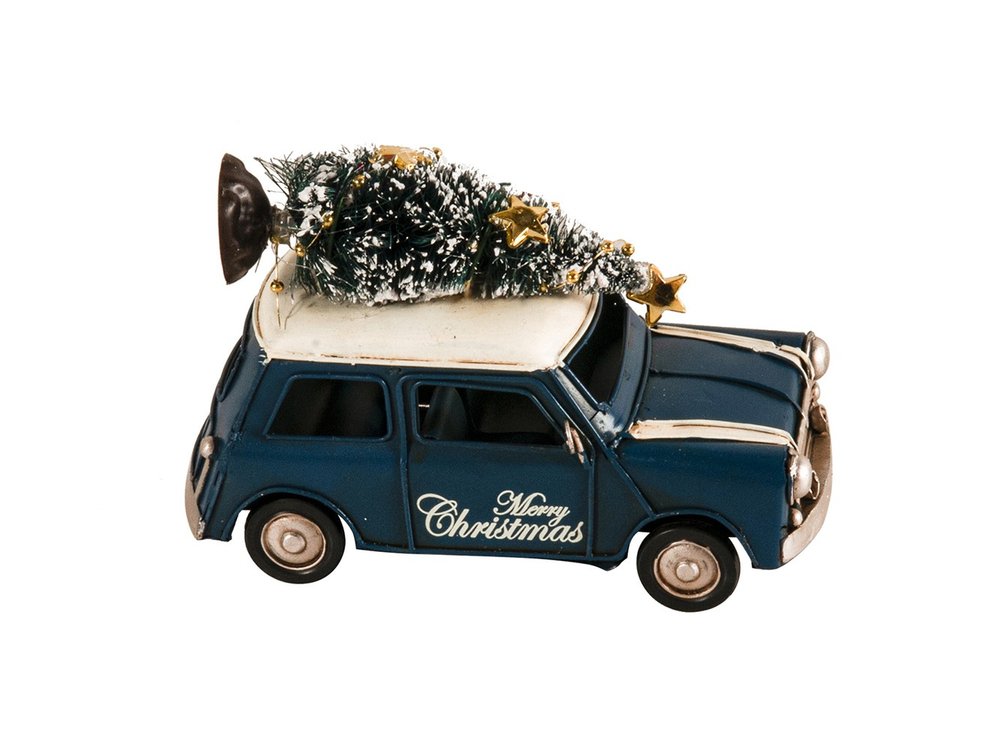 4" Blue Metal Hand Painted Model Car