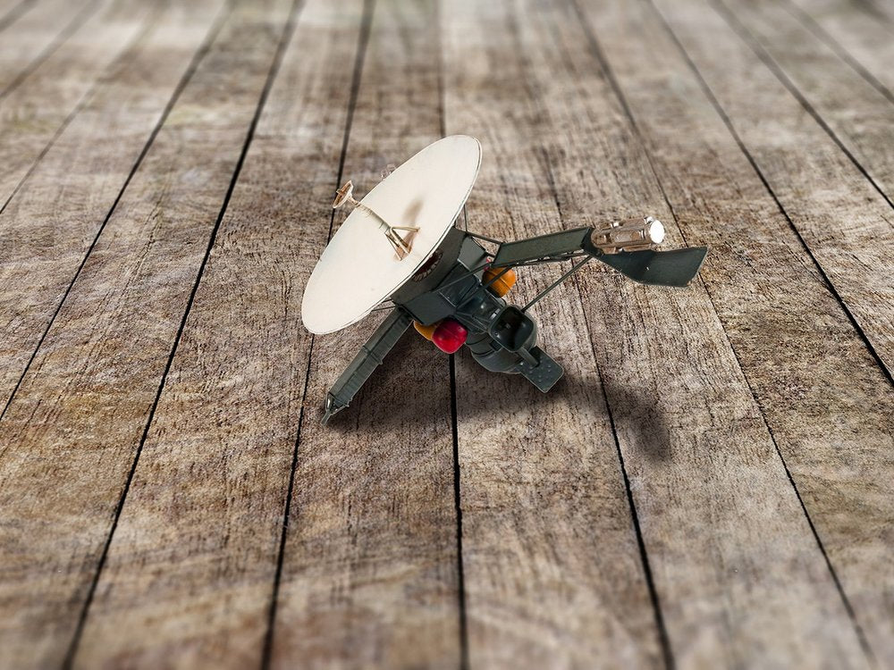 11" Dark Green Metal Hand Painted Model Airplane Tabletop Sculpture.