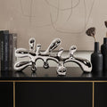 7" Silver Metal Tabletop Sculpture