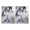 Set of Two White Framed Art on a white background