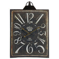 Vintage Style Black and White Iron Wall Clock on a white background