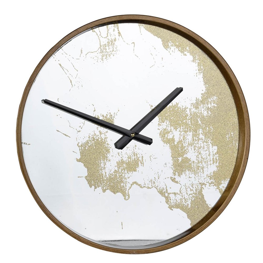 Gold Dust 14" Modern Round Wall Clock on a white background