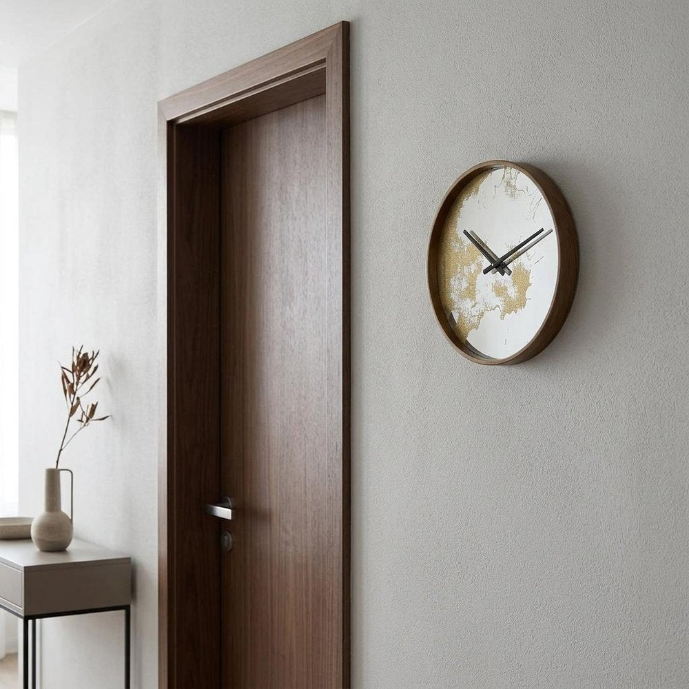 Gold Dust 14" Modern Round Wall Clock
