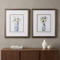 Set of Two Neutral Color Plants Watercolor Wall Art