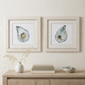 Set of Two Oysters Watercolor Framed Wall Art