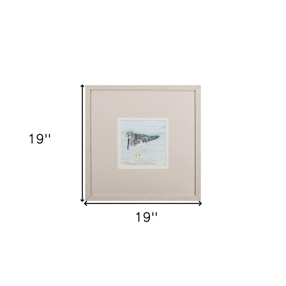Set of Two Sandpipers Watercolor Wall Art on a white background
