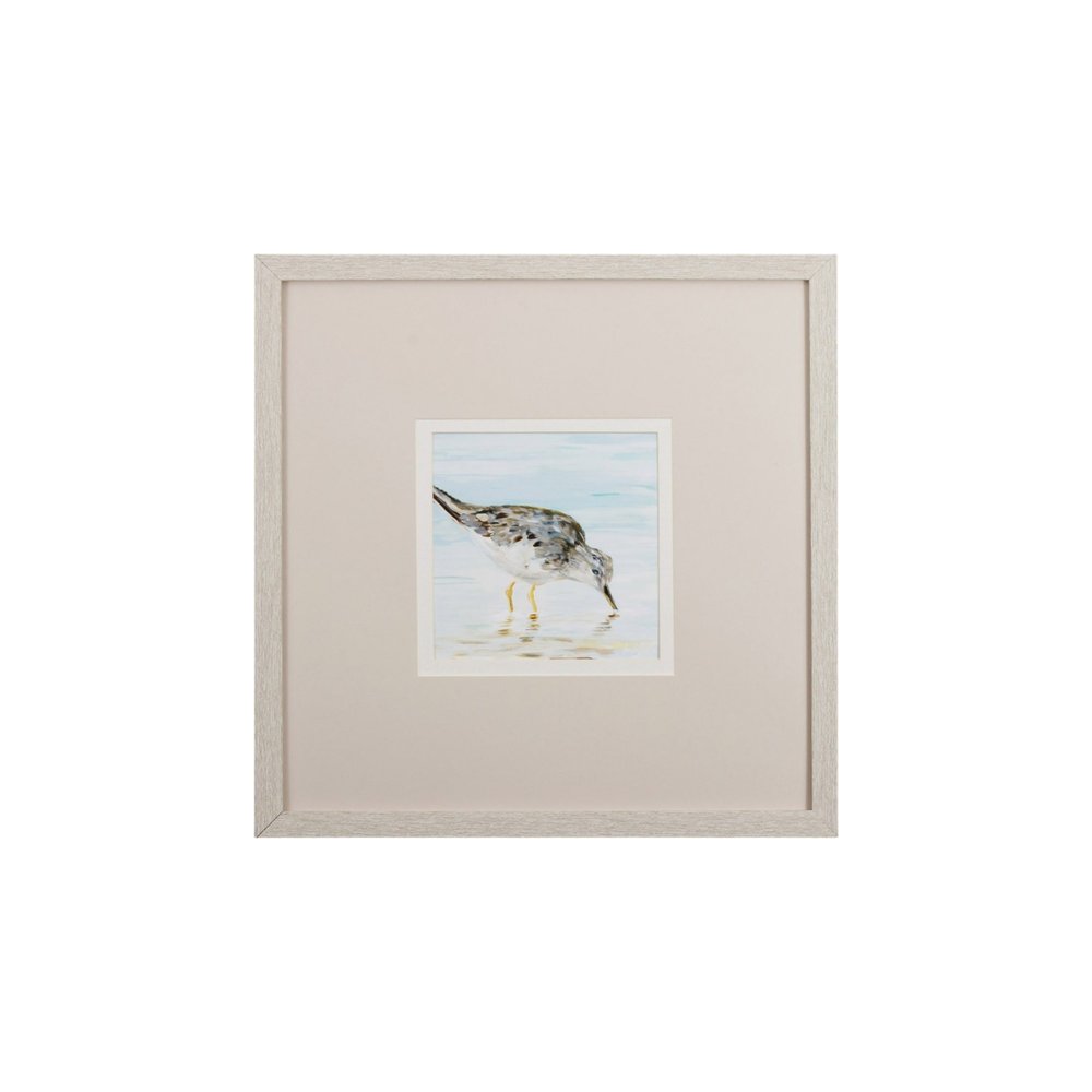 Set of Two Sandpipers Watercolor Wall Art on a white background