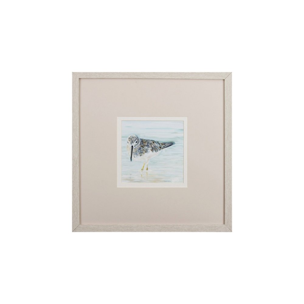 Set of Two Sandpipers Watercolor Wall Art on a white background