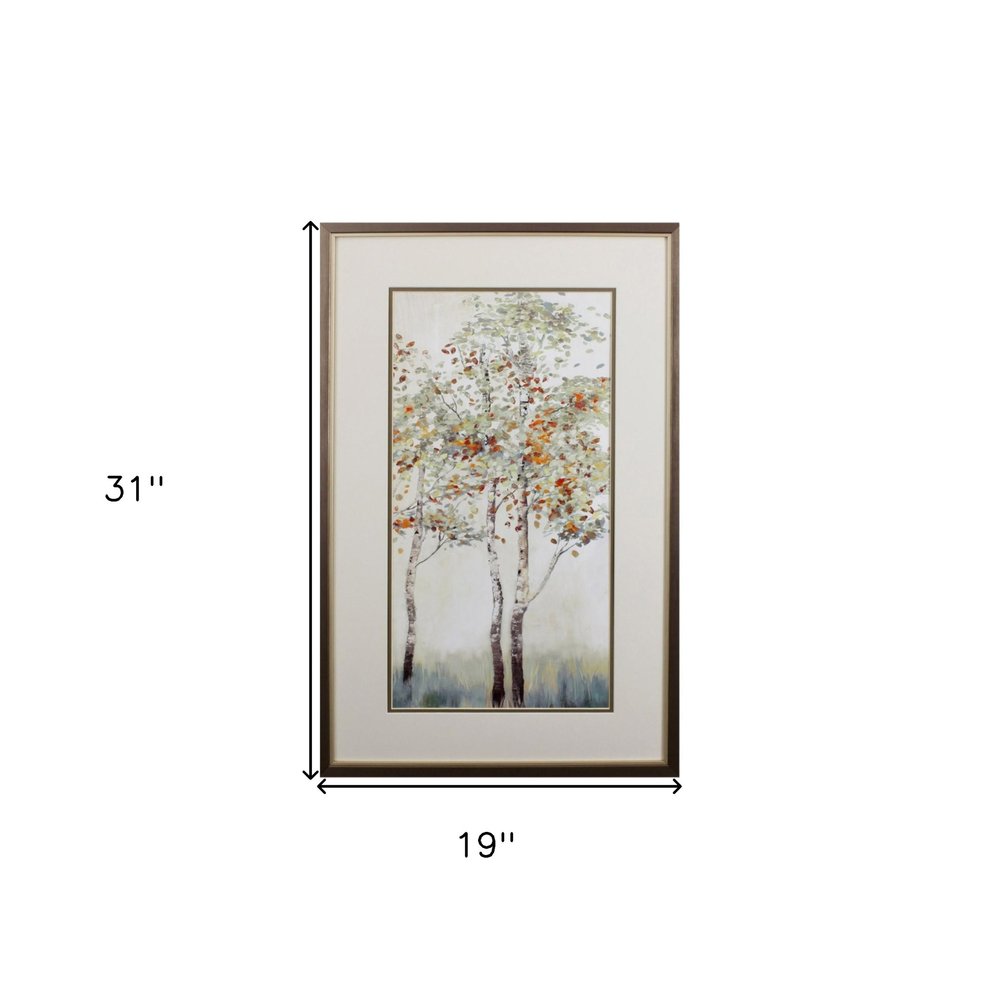 Set of Two Trees in the Fall Wall Art on a white background