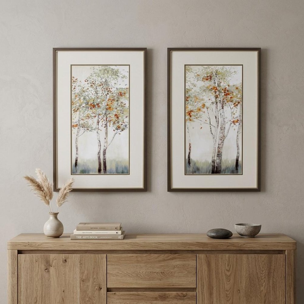 Set of Two Trees in the Fall Wall Art
