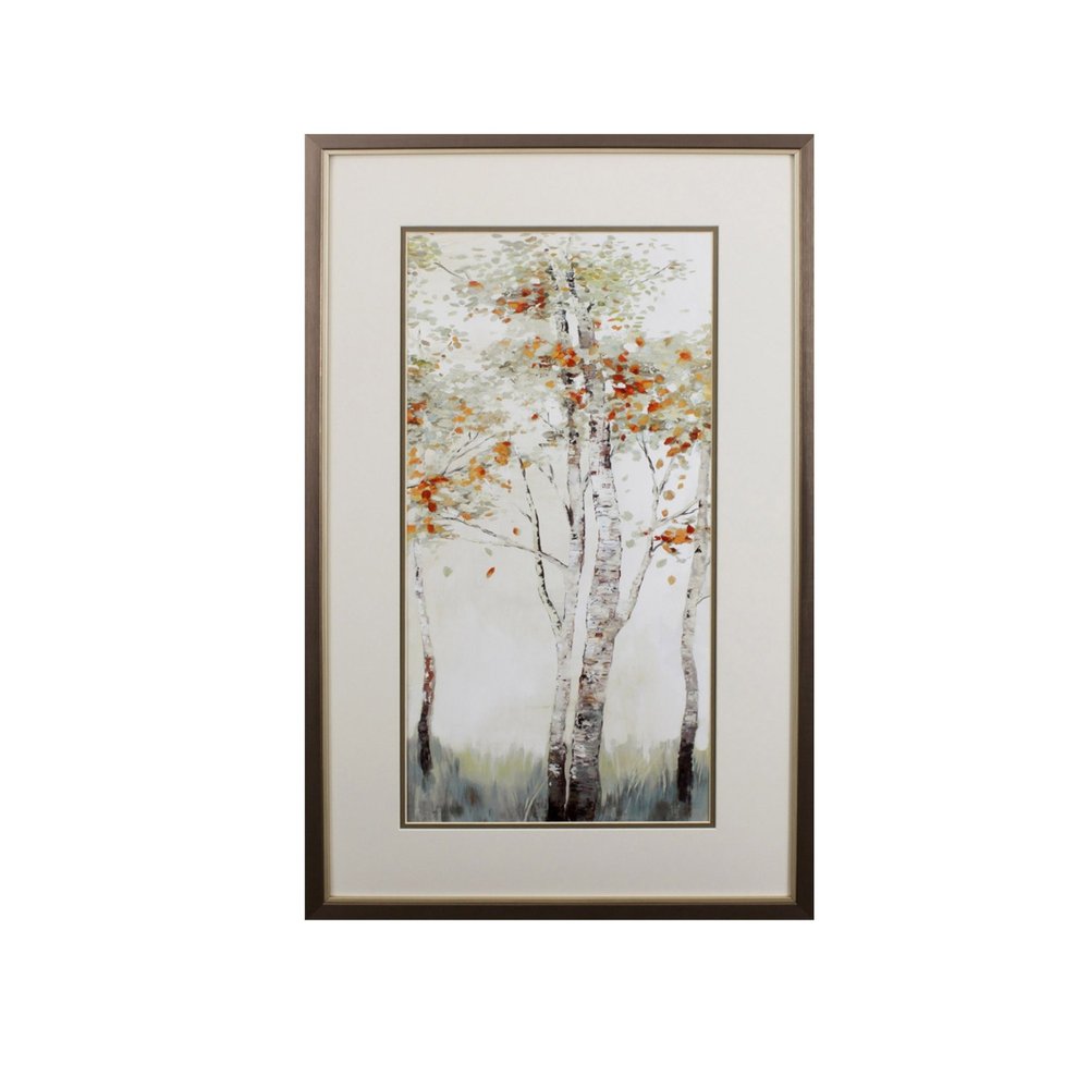 Set of Two Trees in the Fall Wall Art on a white background